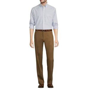 New Roundtree & Yorke Travel Smart Wrinkle Free Chino Pants 30x30 Stretch Brown